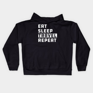 Traveler - Eat Sleep Travel Repeat Kids Hoodie